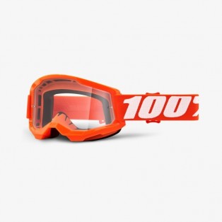 100 PROCENT (2021) gogle model STRATA 2 ORANGE clear lens kolor pomarańczowy szybka przeźroczysta