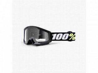 100 PROCENT (2021) gogle model STRATA MINI BLACK kolor czarny szybka przeźroczysta anti-fog
