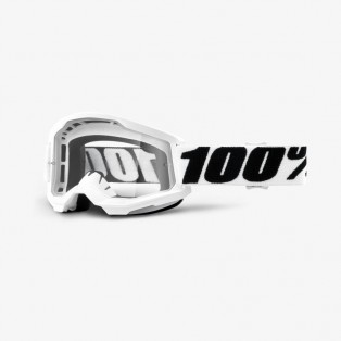 100 PROCENT (2021) gogle model STRATA 2 EVEREST CLEAR LENS kolor biały szybka przeźroczysta