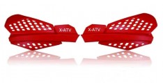 X-ATV Osłony dłoni  firmy X-ATV kolor czerwony z zestawem montażowym