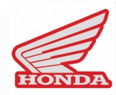Naklejka Honda skrzydło srebrne Lewe 133mm
