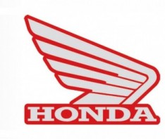 Naklejka Honda skrzydło srebrne prawe 133mm
