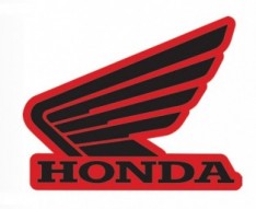 X-ATV Naklejka Honda skrzydło czarne Lewe 107mm