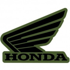 X-ATV Naklejka Honda skrzydło zielone lewe 107mm