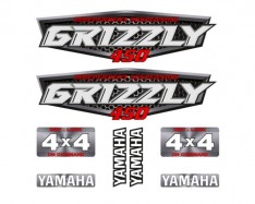 X-ATV Zestaw naklejek Yamaha Grizzly 450 kolor srebrny