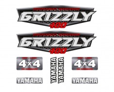 X-ATV Zestaw naklejek Yamaha Grizzly 400 kolor srebrny