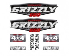 X-ATV Zestaw naklejek Yamaha Grizzly 660 kolor srebrny
